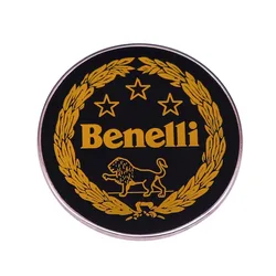 Moto Benelli badge Vintage 70s Racing Motorcycle logo brooch