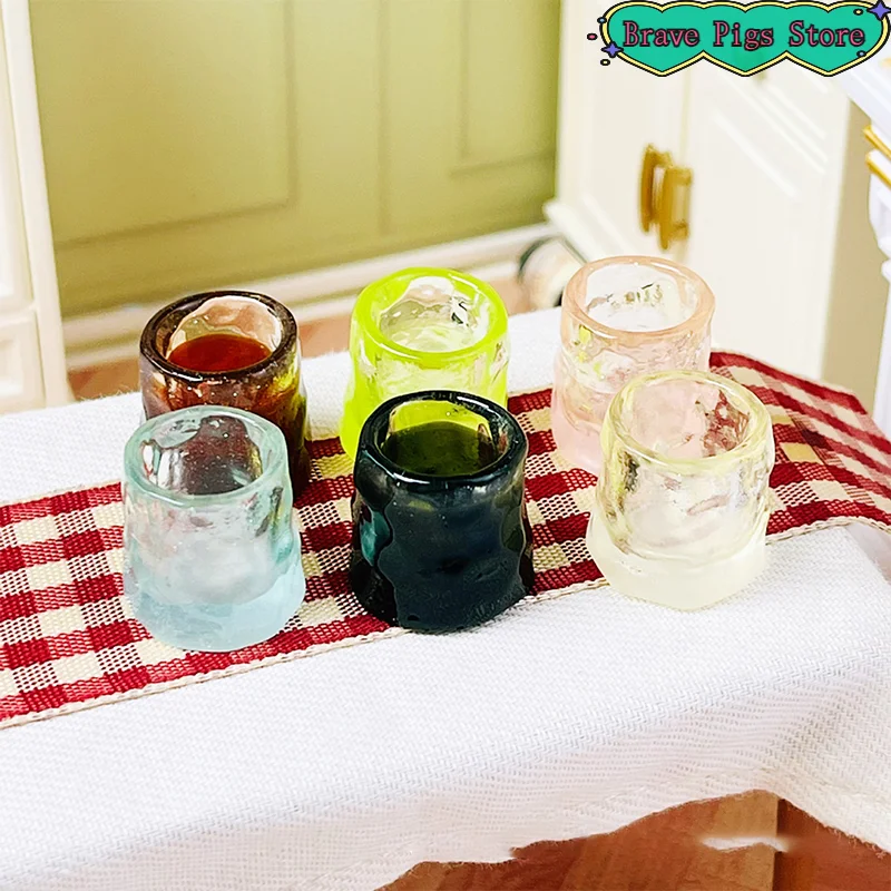 10PCS Random Miniature Accessories Mini Resin Simulated Glass Cup Model Decoration