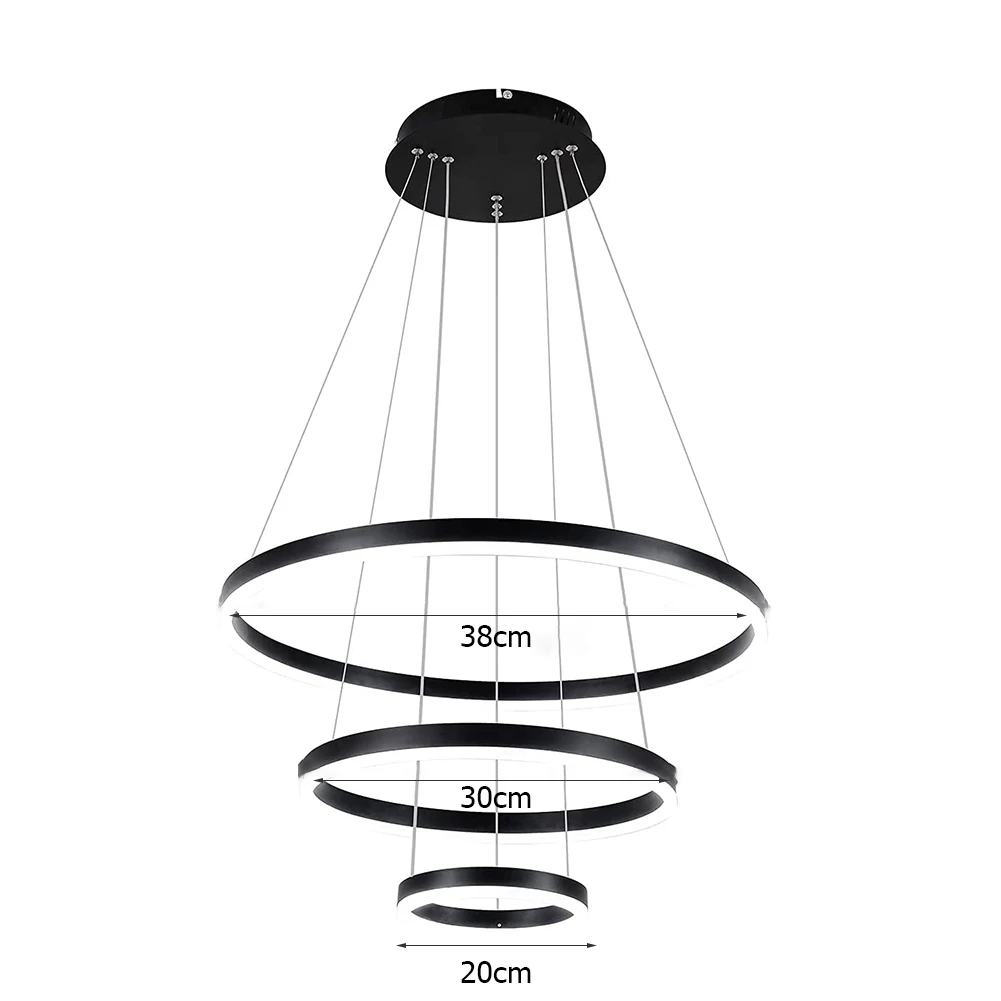 モダンで豪華な吊り下げ式LEDシーリングライト,高輝度,調整可能,リビングルーム,ダイニングルーム,ベッドルームの装飾用。