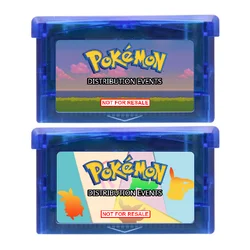 Cartuccia per videogiochi di distribuzione di eventi Pokemon per giochi di terza generazione in lingua inglese