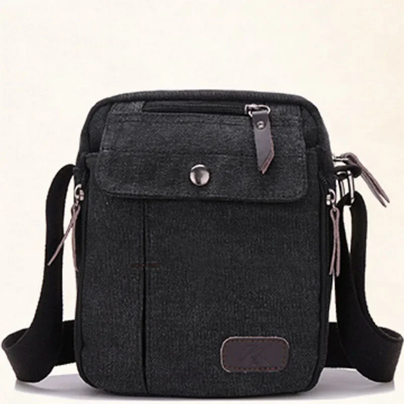 High Quality Men Canvas Bag Casual Men\'s Crossbody Bag Luxury Men Messenger Bags Shoulder Bags For Travel 19*9*21CM