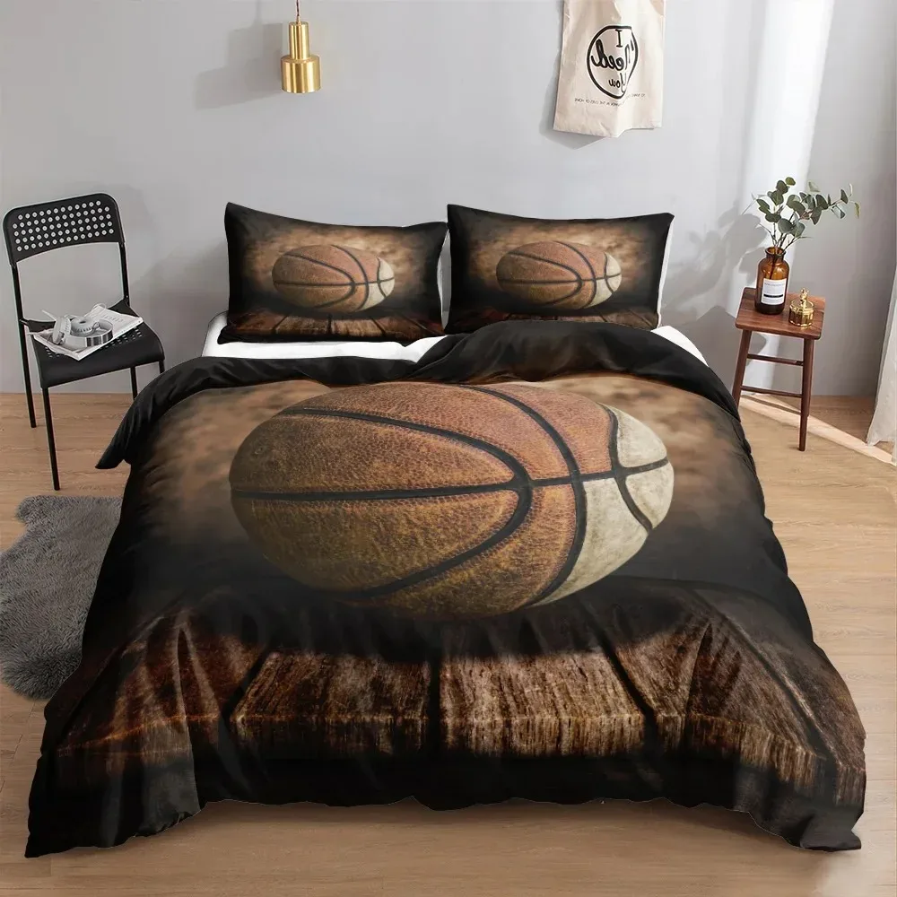 

Basketball Duvet Cover Set Basketball Bedding Sets Full Sports Game Collections Duvet Cover for Kids Soft Polyester Qulit Cover