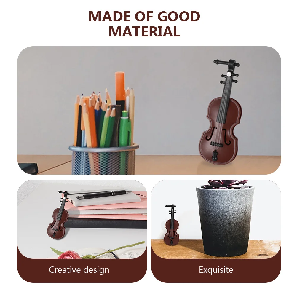 24 مجموعة صغيرة الكمان الخشب الملمس الزينة الرجعية آلة موسيقية الديكور للمنزل الجدول سطح المكتب جمع