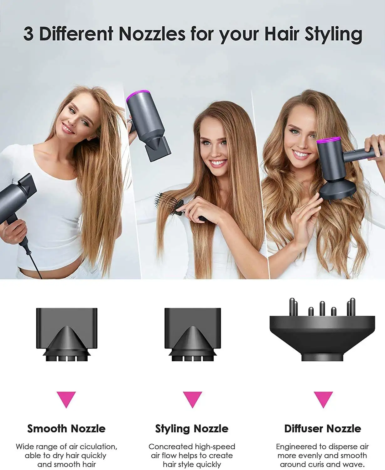 2000W Professional Hair dryer Negative Ion Hotel Hair Dryer Household Hand Blow Dryers Salon Hair Dryer