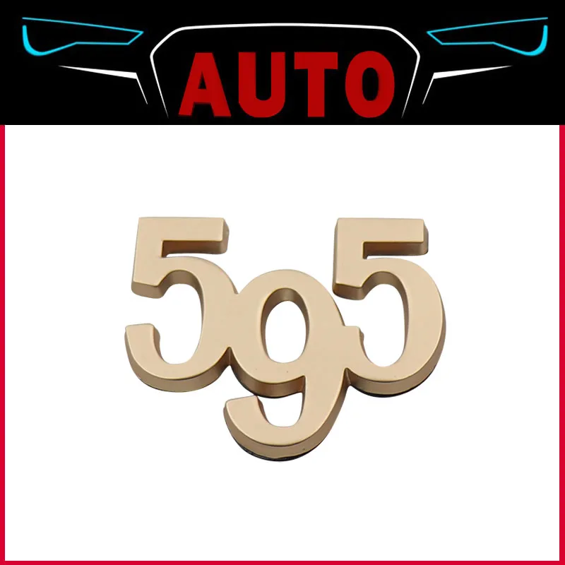 3D Premium 595 car Fender trunk Rear Bonnet Decal Emblem Badge Sticker for 500 595 124 125 130 131 Punto 600 Italy