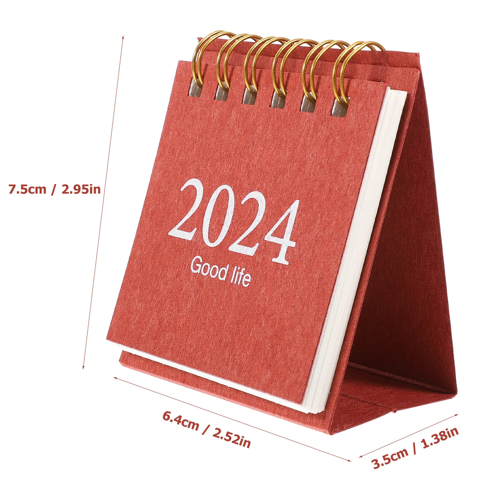 2024 Mini Desktop Papier Staande Kalender Maandelijkse Planner Agenda Kalender Spiraalvormige Bindende Kalender Kantooraccessoires