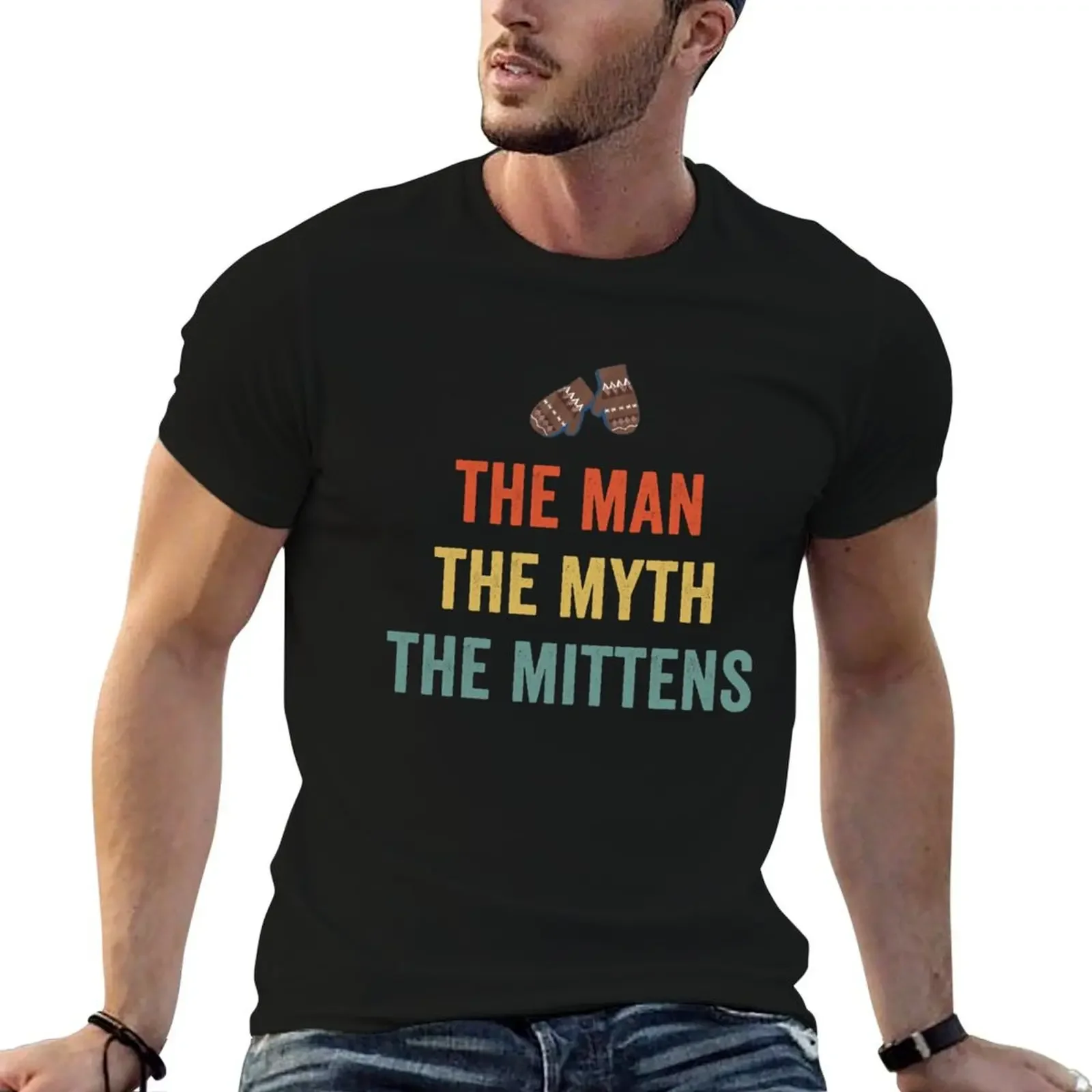 The Man the Myth The Mittens Bernie Sanders Inauguration 2021 T-Shirt man t shirt rapper graphic tees men clothing