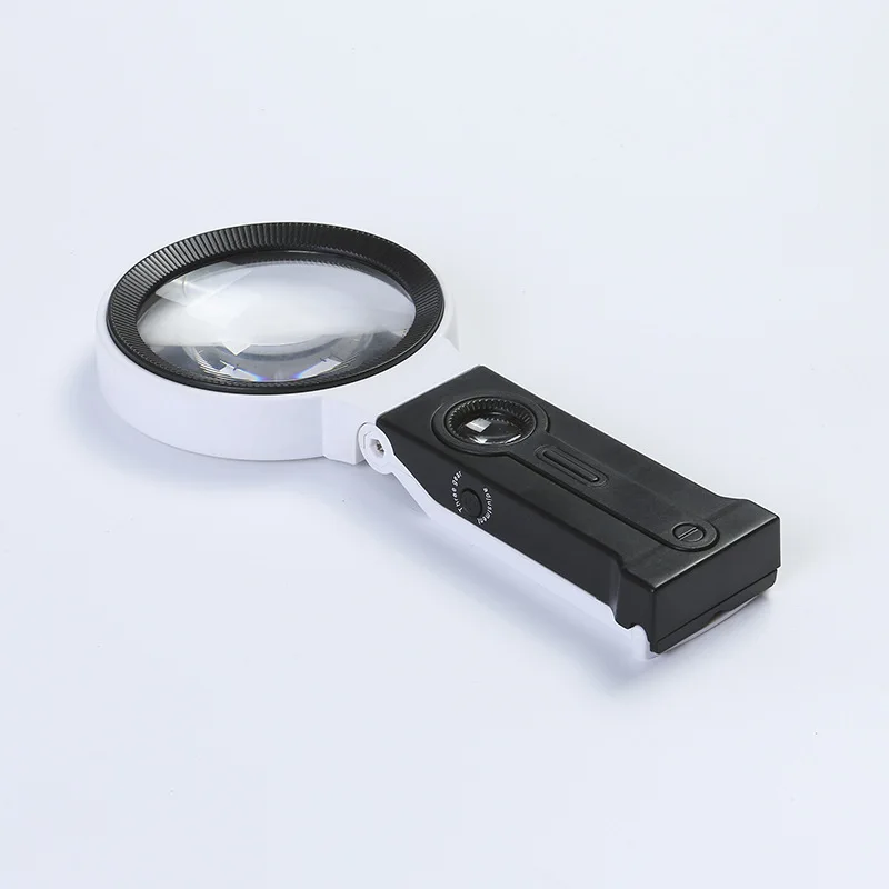 3.5X/5X/10X Handheld Folding Dual-Purpose Magnifier with LED light HD high magnification for Reading Maintenance