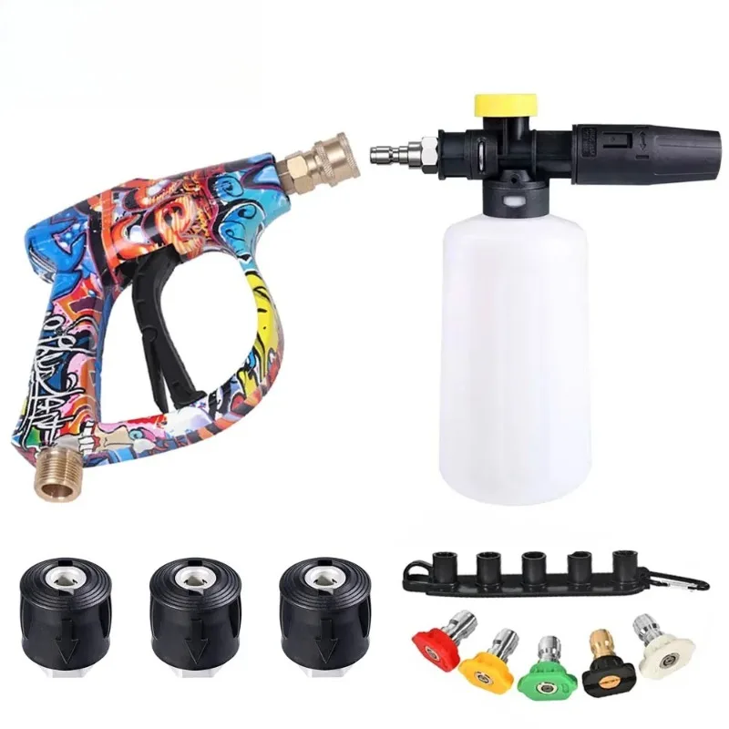 

Для Parkside Karcher Nilfisk Bosch Lavor Elitech машина для чистки автомобиля 1/4 быстроразъемное соединение снежинка пенная пушка водяной пистолет