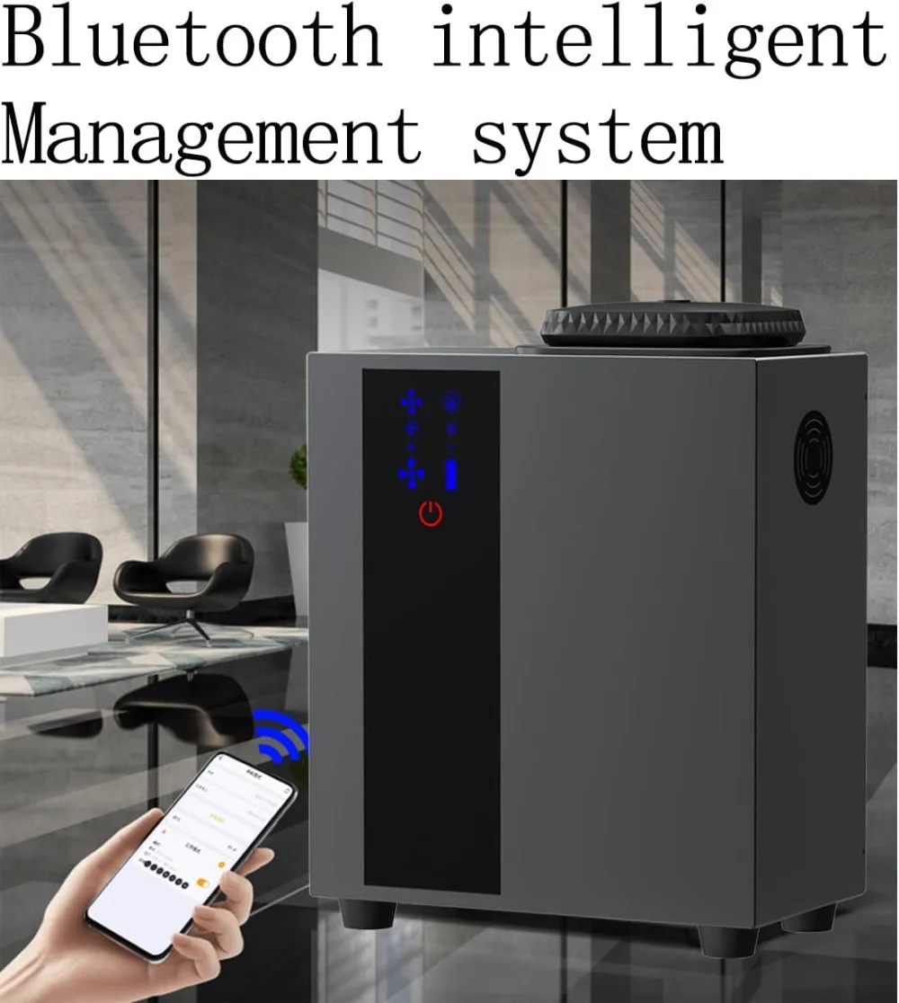 Aromatherapy Scent Collection HVAC Diffuser Area 5300 sq.ft or Full Air System 6.8Fl Oz/200ml Bluetooth Control X2000 Black