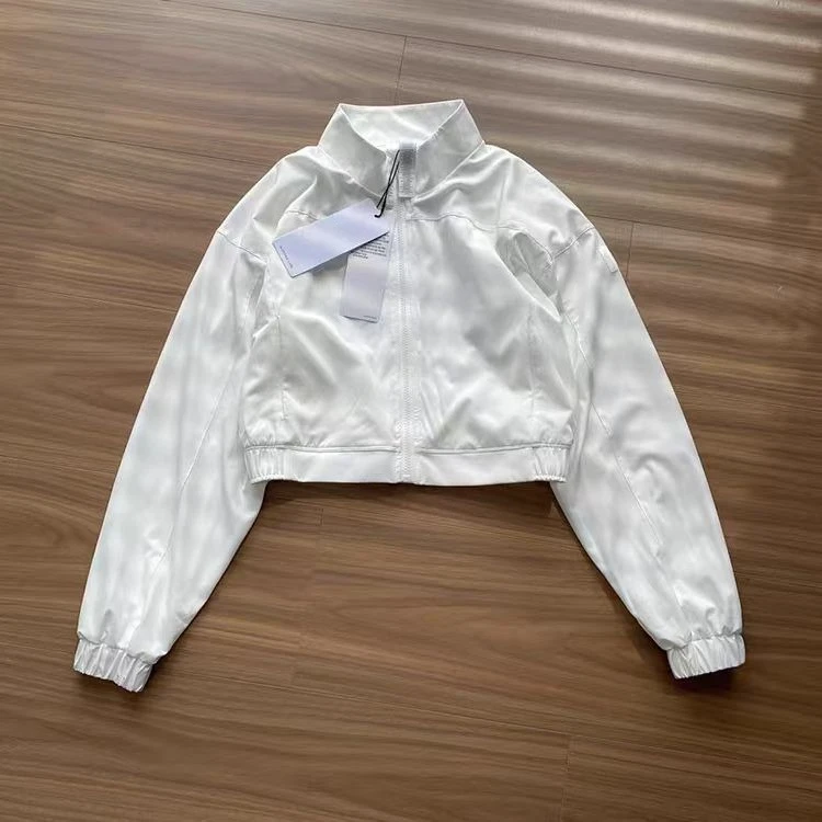 

lo Women's Yoga Quick-drying Stand-up Neck Sports Jacket Thin Windproof Outdoor Running Fitness Long-sleeved Yoga Jacket