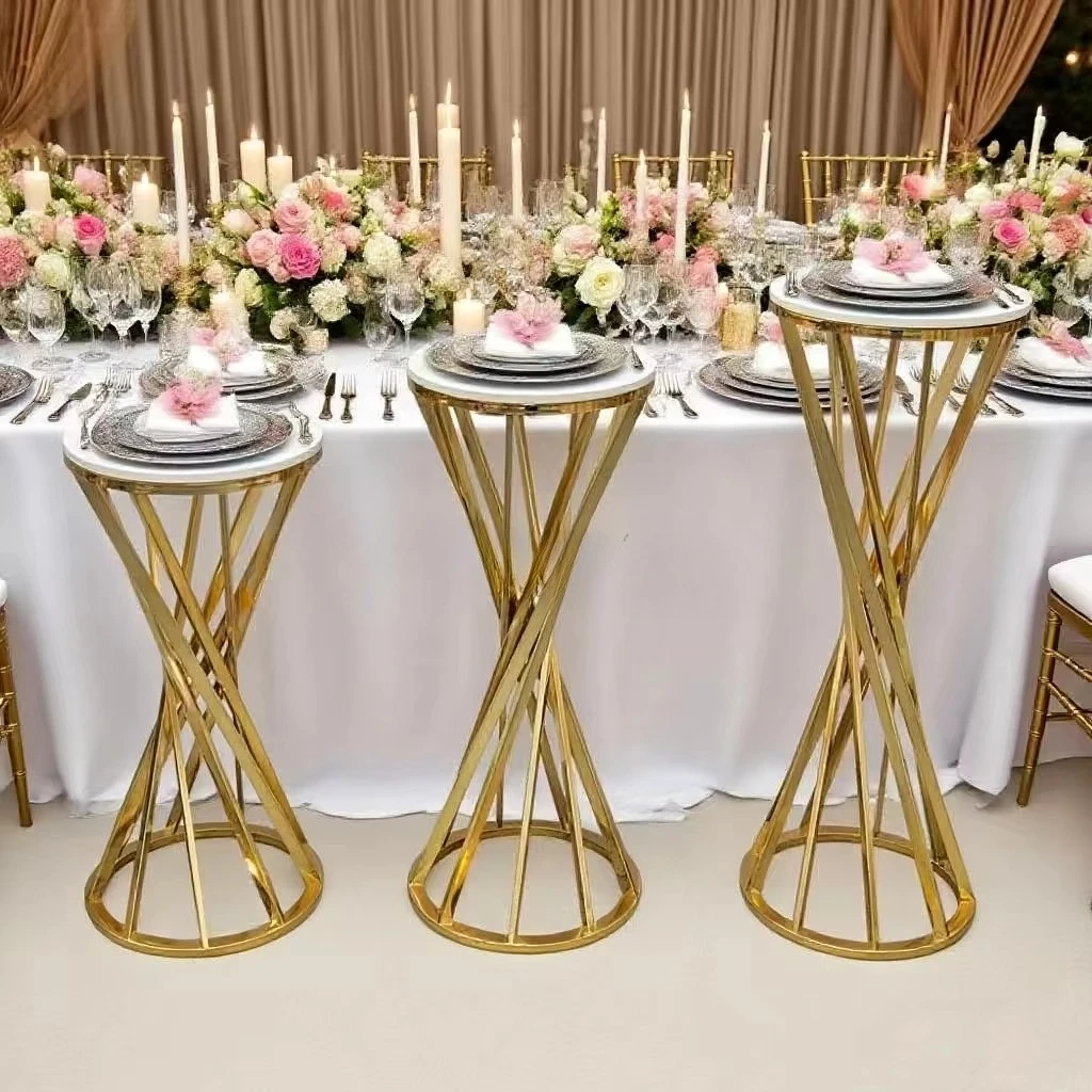 Detachable Small Waist Cake Stand New Arrival Wedding Table Dessert Display Artificial Flower Stand for Wedding Decor