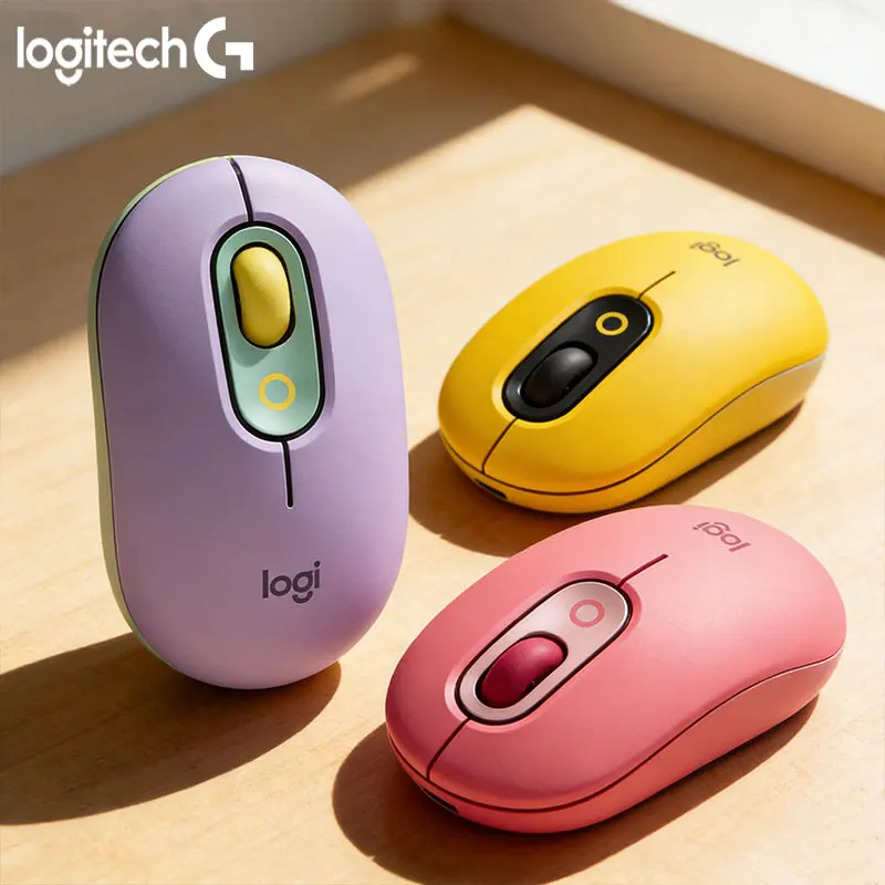 

Бесшумная двухрежимная офисная мышь Logitech M350POP с высокой производительностью и длительным временем автономной работы, подходит для офисных работников и студентов