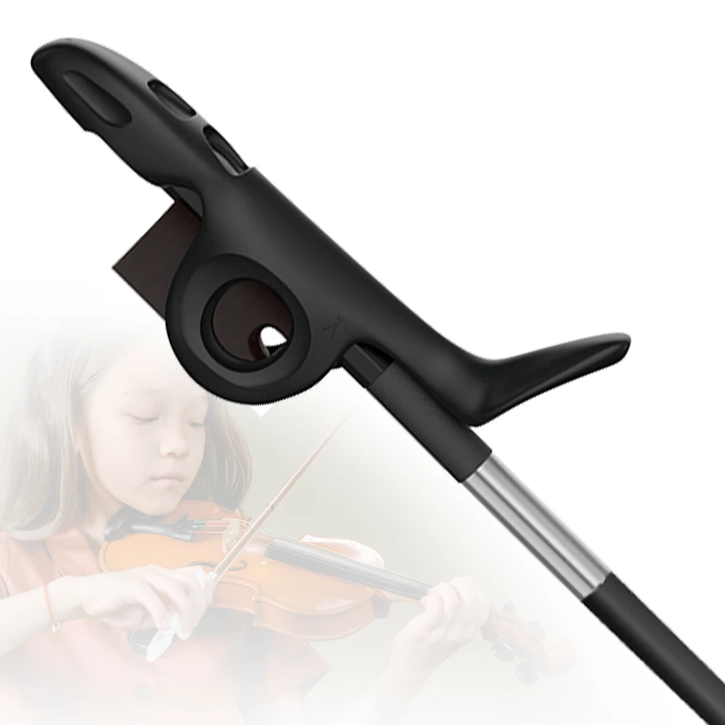 4/4 3/4 1/2 1/4 1/8 Violin Bow Grip Partner Violin Hold Bow Posture Corrector Universal Silicone Bow Corrector-Black