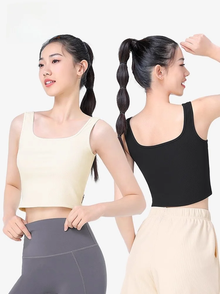 Camelo feminino yoga colete esportivo respirável qui seco fitn outfit esportes bal camada base superior para atividades ao ar livre de primavera