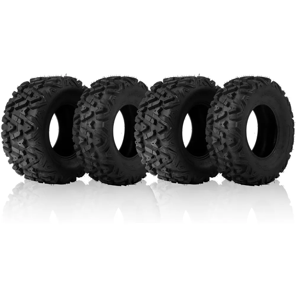 

Set of 4 ATV UTV Tires 25x8-12 Front & 25X10-12 Rear 6Ply All-Terrain Tubeless