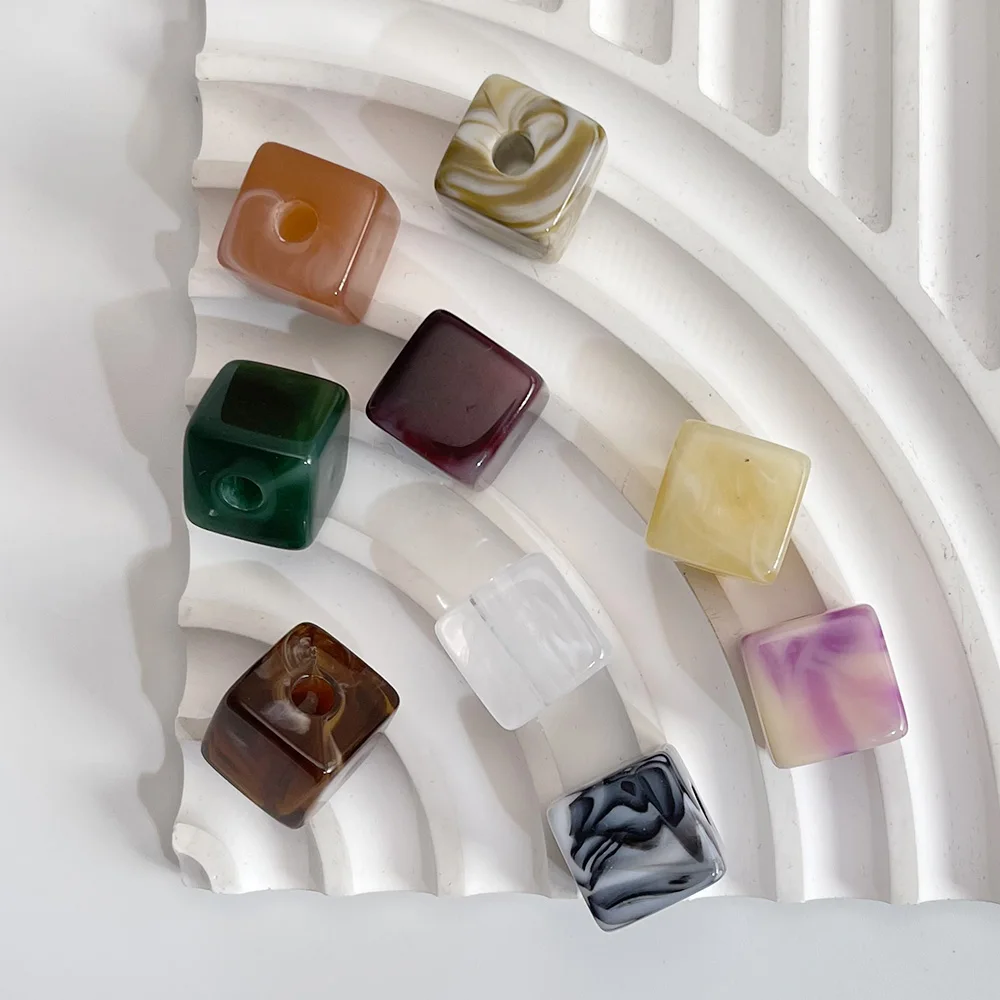 

Сердечный дизайн 110 шт. 16*16 мм ювелирные аксессуары/модные бусины/акриловые бусины «сделай сам»/эффект мрамора/ручная работа/квадратная форма # 19288