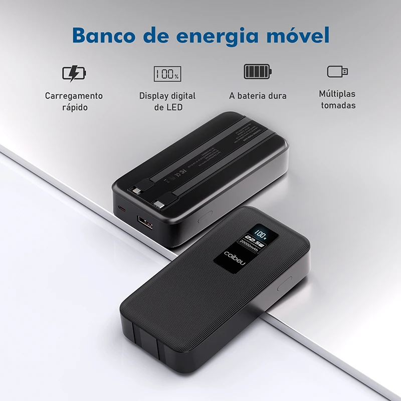 10000mahと20000mah、ポータブル電源、充電式バッテリー、ポータブルパワーバンク、type-c、usb、デジタルディスプレイ付き