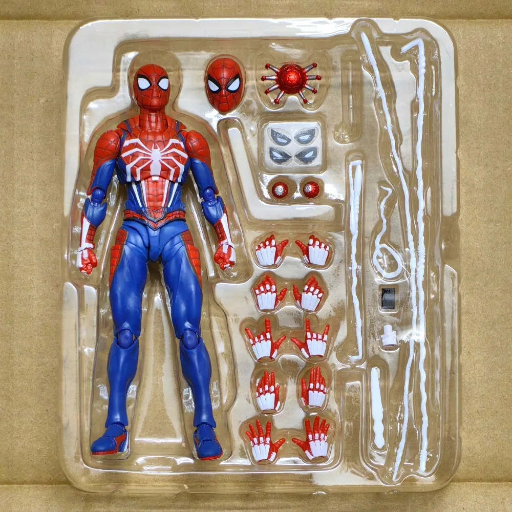 Hot PS4 Spider Hero Figure Avengers Action Figures Upgrade Suit Game Edition room decor Doll Toys For Boys Gift view 5