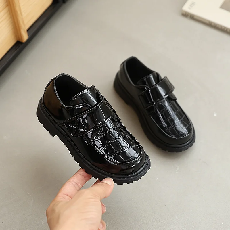 

Round Toe Dress Shoe British Style Kids Performance Shoes Children Boys Leather Shoes 2025 New Retro Fashion Non-slip