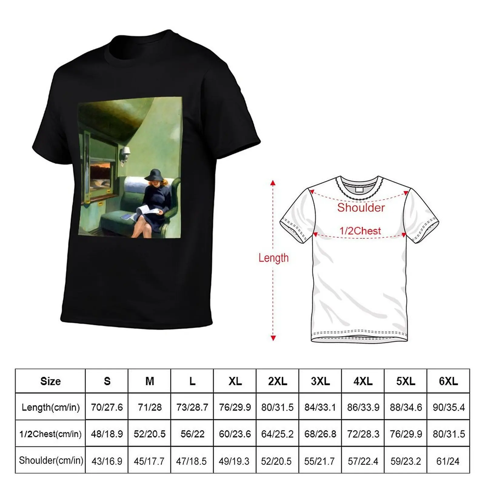 edward hopper paintings T-Shirt anime vintage clothes fruit of the loom mens t shirts