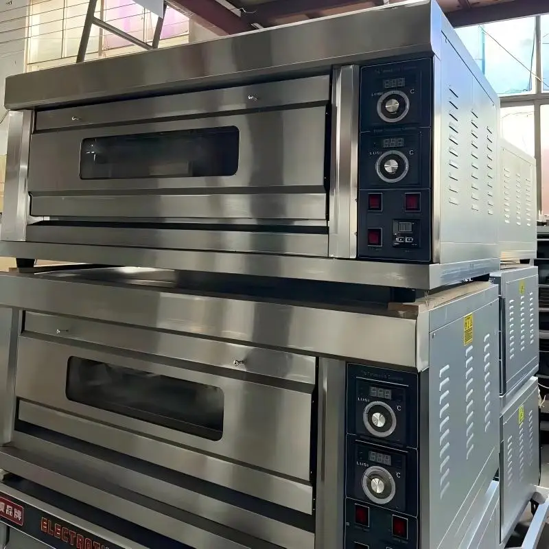 Commercial 3 Deck 9 Trays Industrial Baking Oven Electric & Gas Bread Cake Pizza Baking Machine for Bakery Shop