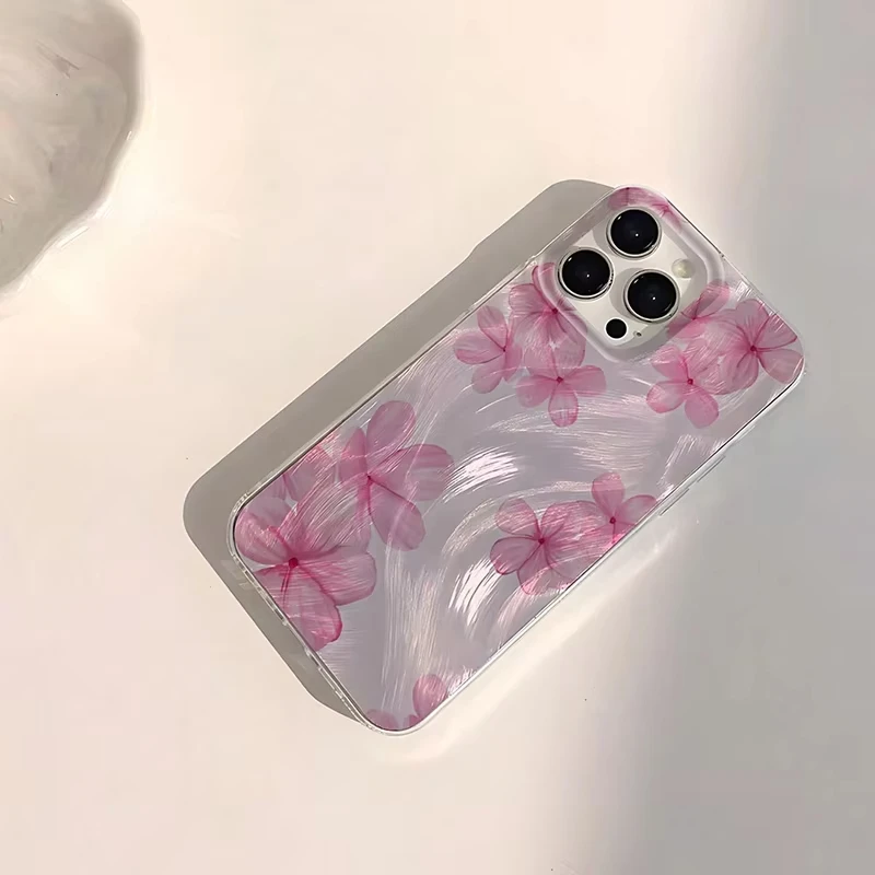 花柄 iPhone 16 ケース iPhone 16e 15 14 13 12 11 Pro Max XS X XR 7 8 Plus SE 2022 耐衝撃バンパーカバー