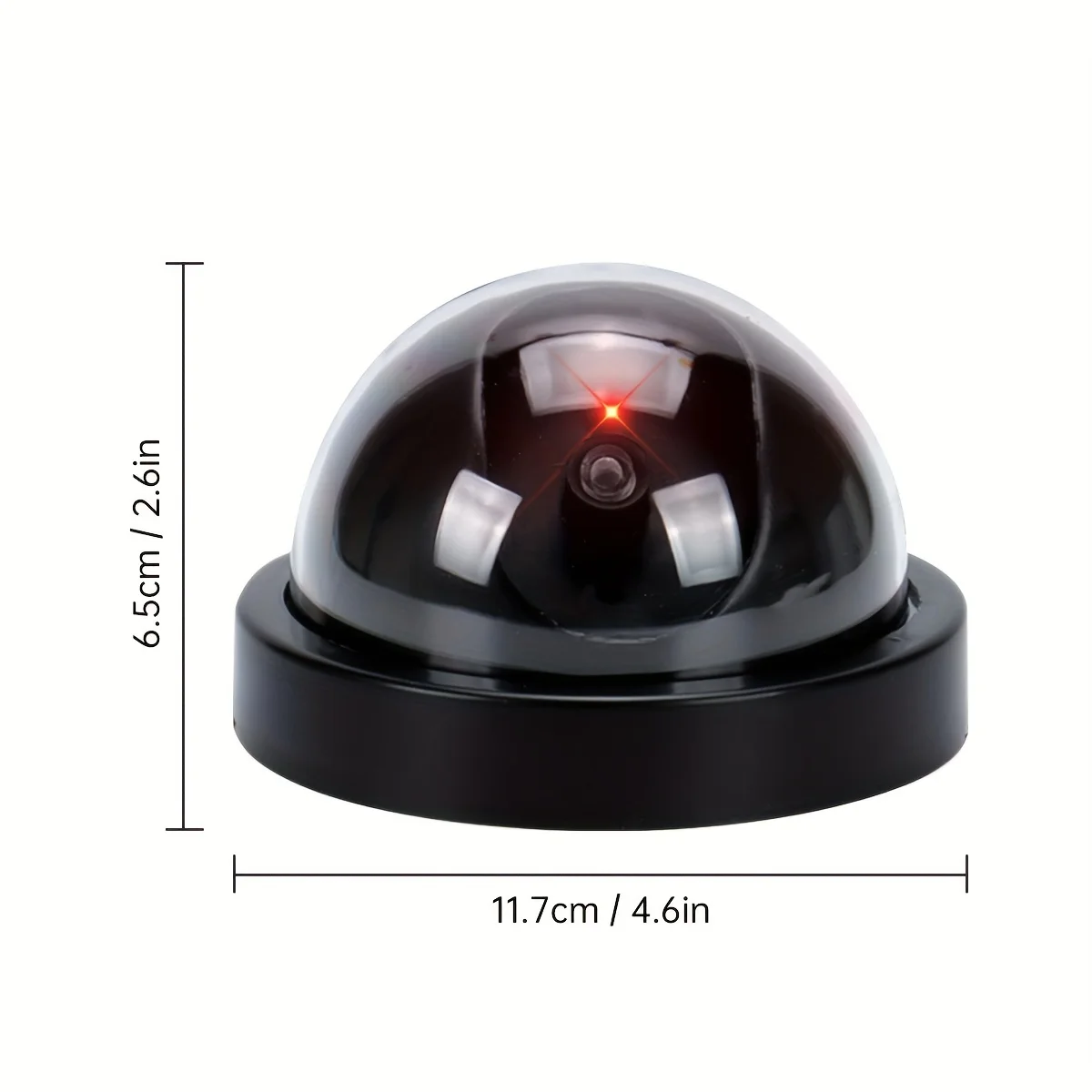 Caméra de surveillance CCTV étanche avec lumière LED rouge clignotante, caméra de simulation extérieure et intérieure, sécurité DUNI-étanche, breton, 1PC