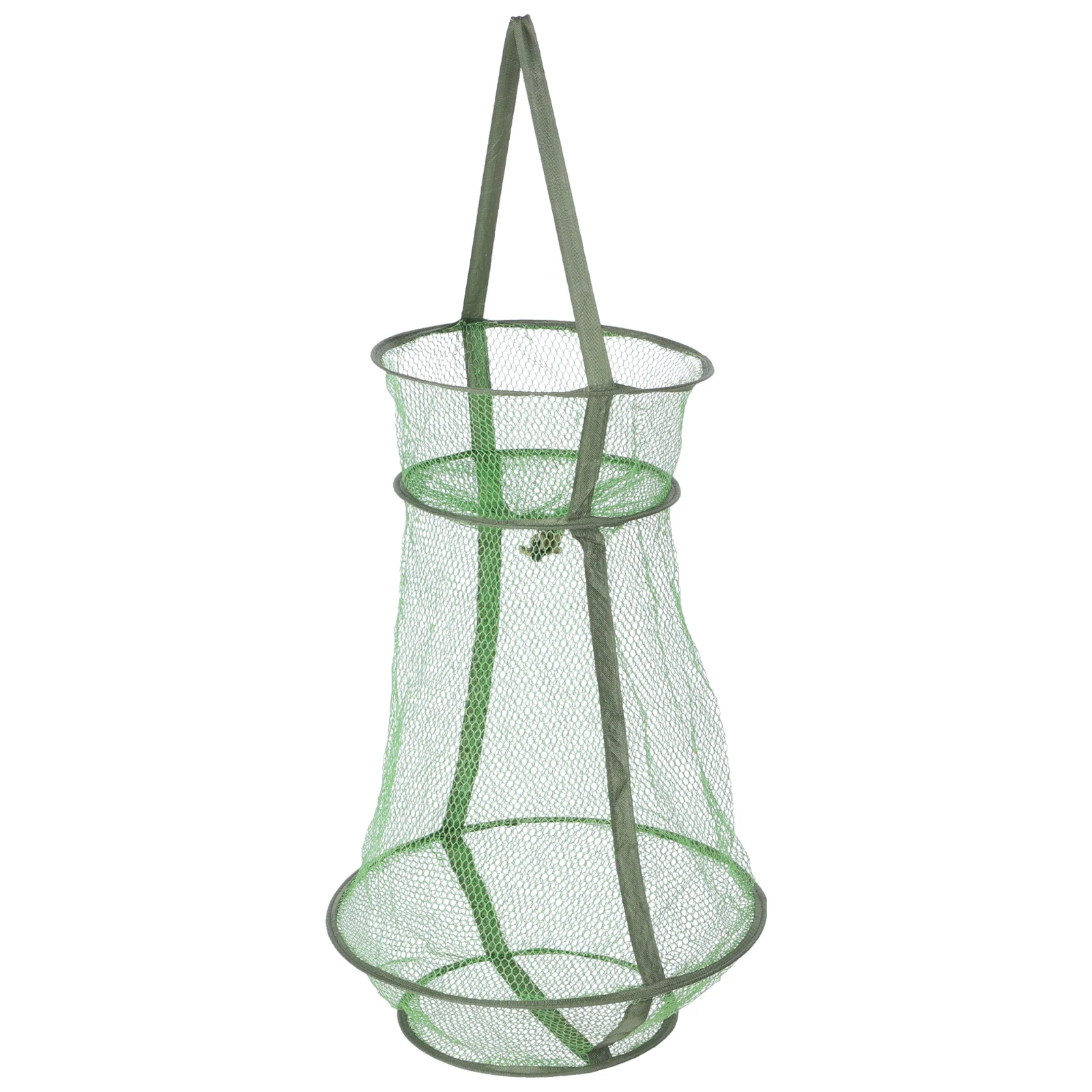 

Fishing Net Premium Nylon Wear Resistant Foldable Mesh Catching Reusable Lightweight Collapsible Fish Trap Basket Netting