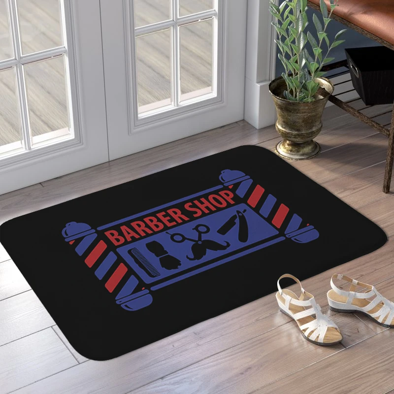 

Barber Shop Bedroom Rug Balcony Bath Mat Slip-resistant Living Room Floor Carpet for Kitchen Custom Doormat Entrance Door
