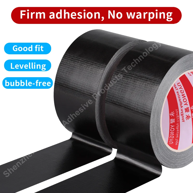 High adhesive strength cloth tape black single-sided tape waterproof windproof thickened repair wear-resistant tape