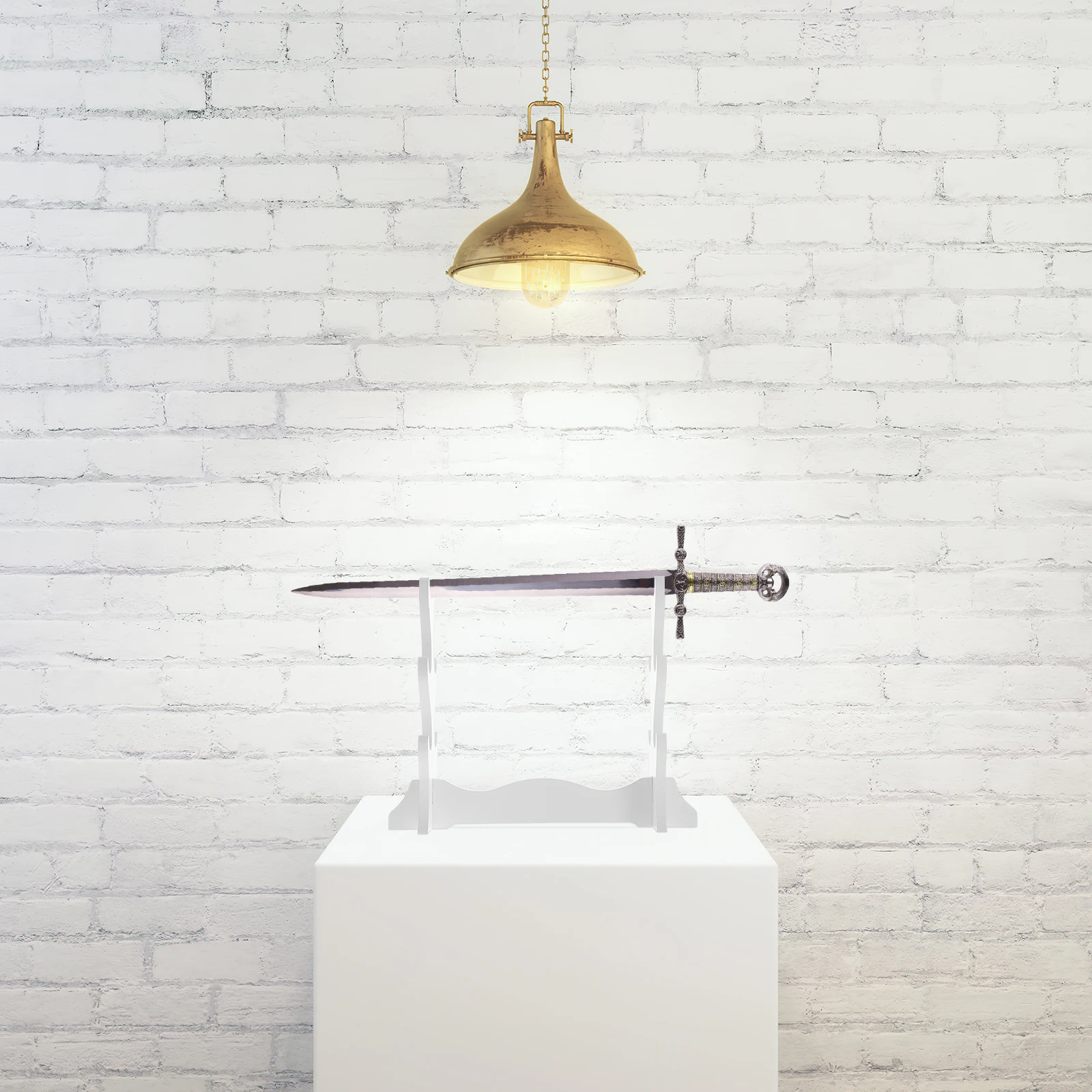 

Musical Instrument Display Stand Useful Sword Tabletop Bracket Attractive Desktop Decor Wood Holder Lightsaber