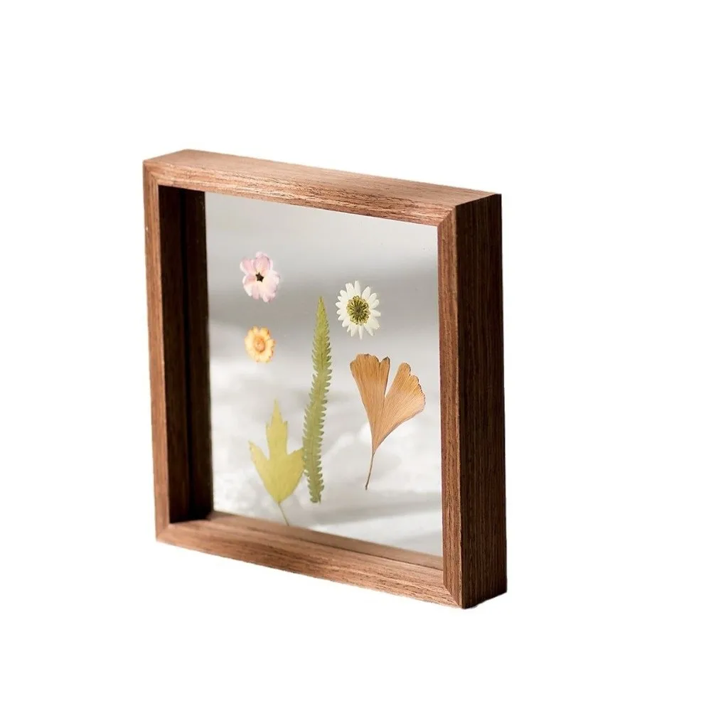 Double Side Glass Pressed Flower Frame, Clip Design