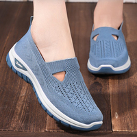2025 New Mesh Women Vulcanized Shoes High Quality Women Sneakers Slip On Flats Shoes Women Loafers Plus Size 42 Walking Flat