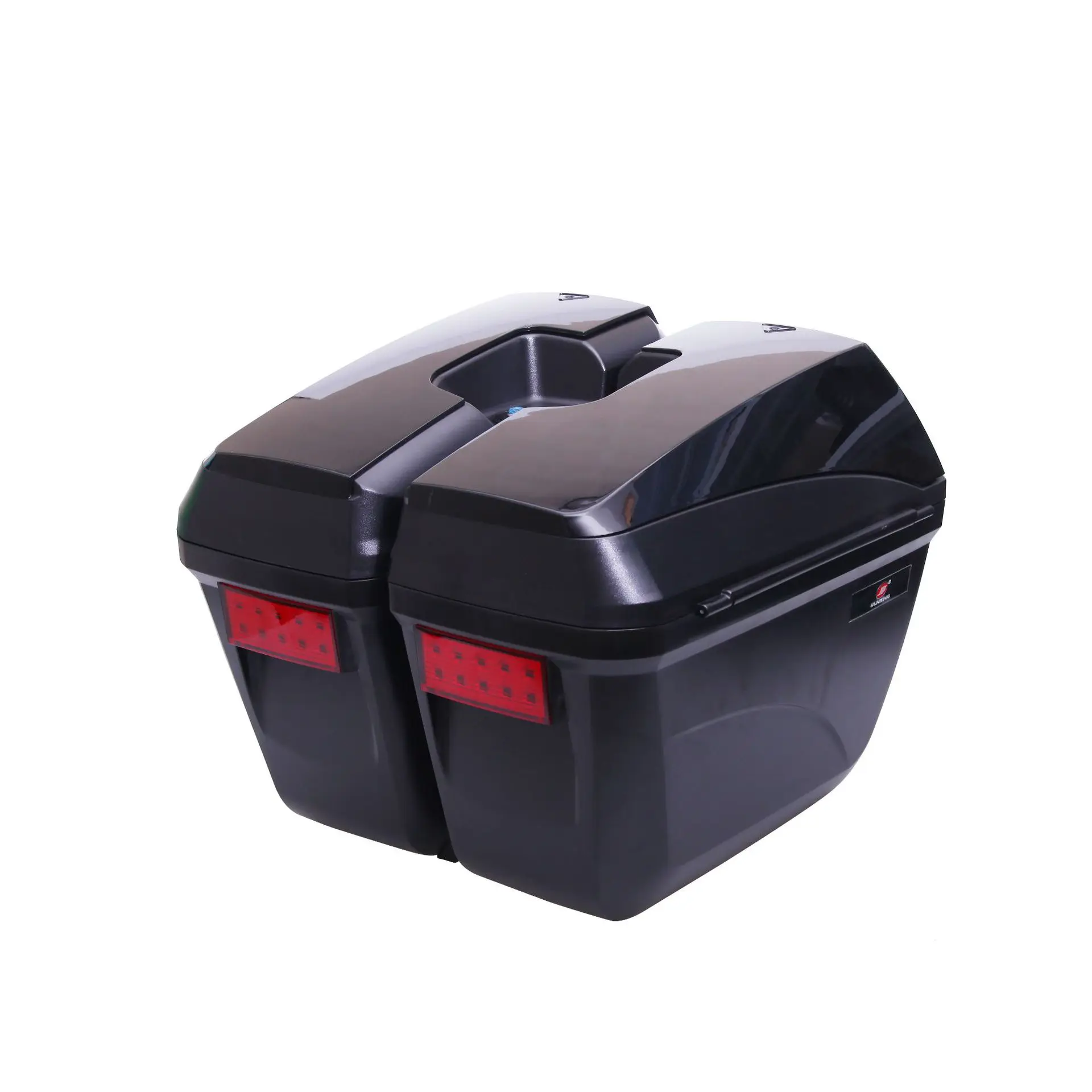 Motorcycle Side Box 23L Storage Luggage Cases Side Pannier ABS Accessories Tail Box Motorcycle Trunk