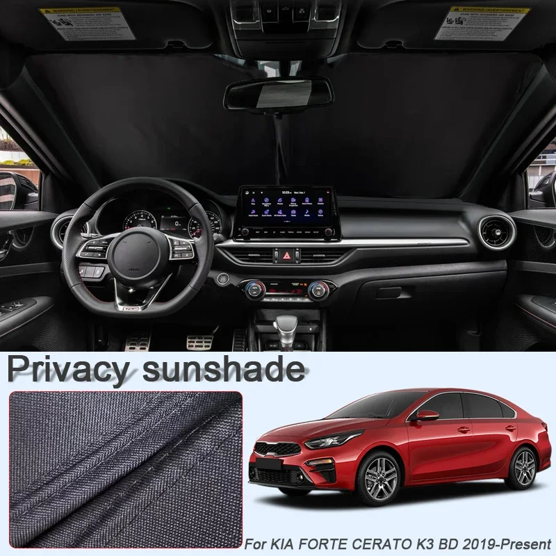 Car Sun Protection Heat Insulation Privacy Sunshade Curtain For KIA FORTE CERATO K3 BD 2019-2026 Anti-UV Protect Cover Accessory