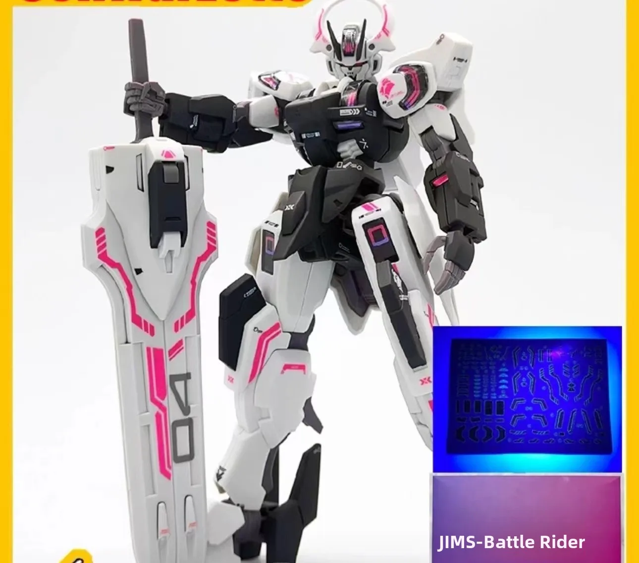 Modelo de Robô de Montagem JMS Mercury Witch 25 Lourdes Battle Ride com Adesivos de Água, Brinquedo Colecionável de Anime com...