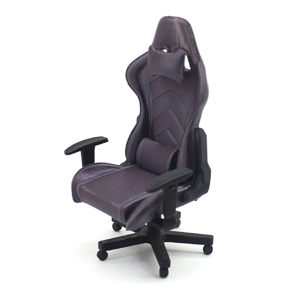 Kit de jogo esportivo para casa de bonecas, modelo de cena, adereços para fotos, computador em miniatura, cadeira de mesa, preto e branco, móveis para casa, 1/12