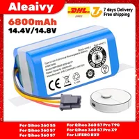 14.4V/14.8V for Qihoo 360 S5 S7 T90 6800mah Robot Vacuum Cleaner Battery Pack Robotic Vacuum Cleaner Replacement Batteries