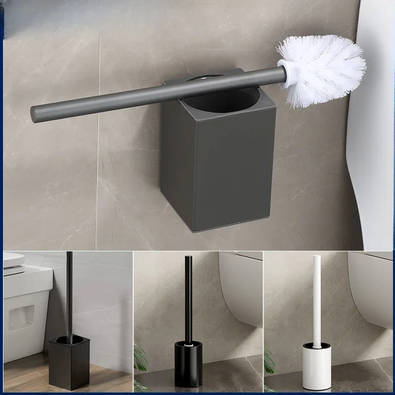 Wall Hanging Toilet Brush, Alumimum, No Dead Angle, Wash Toilet Brush, Household Seamless, Cross-Border Toilet Cleaning Suit