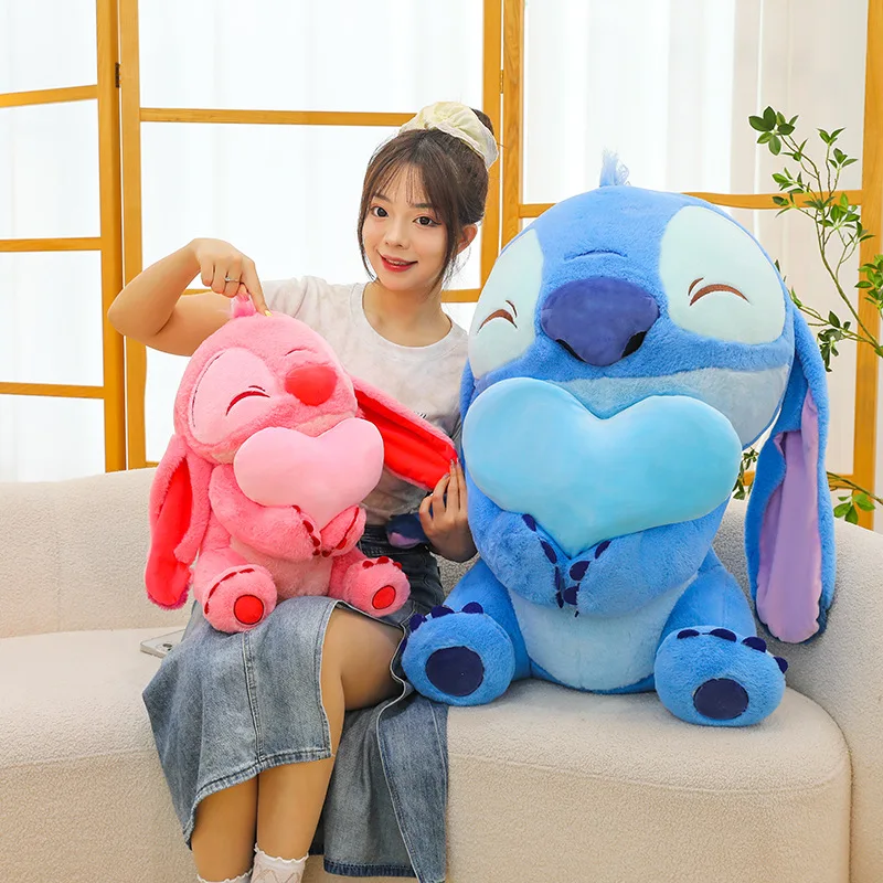 30CM Nieuwe Disney Pluche Pop Knuffelen Hart Stitch Zacht Knuffel Lilo Sofa Kussen Kinderen Verjaardagscadeau Kawaii kamer Decoratie