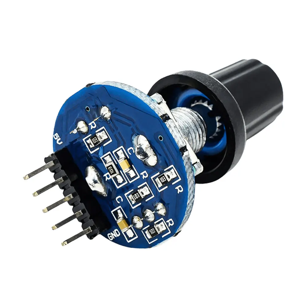 1-10PCS 360° Rotary Encoder Module for Arduino Brick Sensor Development Round Audio Rotating Potentiometer Knob Cap EC11 Module image 5