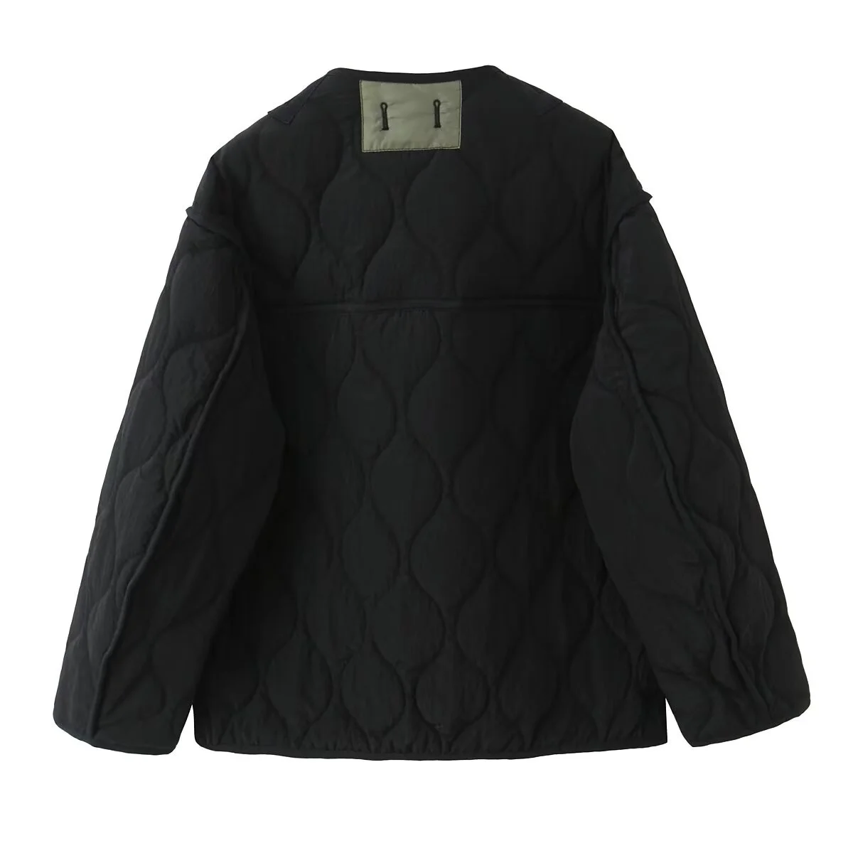 2025秋冬新作 レディース カジュアル シンプル ゆったり ラウンドネック 長袖 リバーシブル コットンジャケット