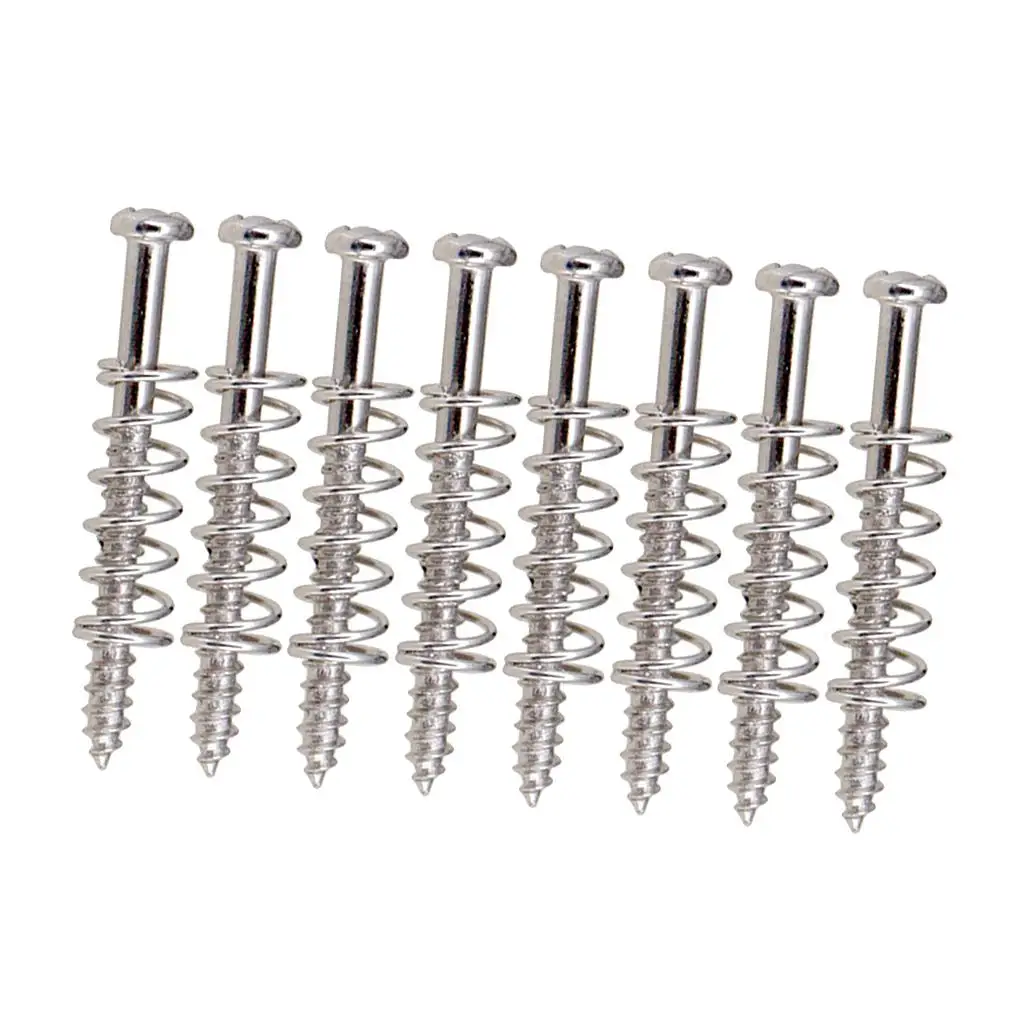 Portable Humbucker Pickup Screws Straight Springs Set Replacement Parts Pickup Mounting Ring Screws for Electric Guitar /Bass