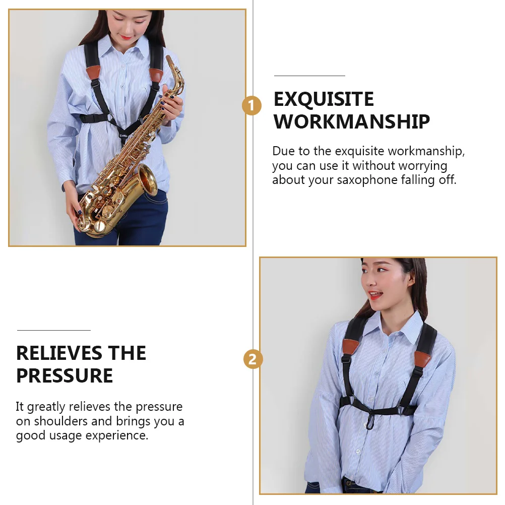 

Adjustable Saxophone Shoulder Strap Universal Fixing Belt For Kids Durable Steel Linen Comfortable Easy Installation