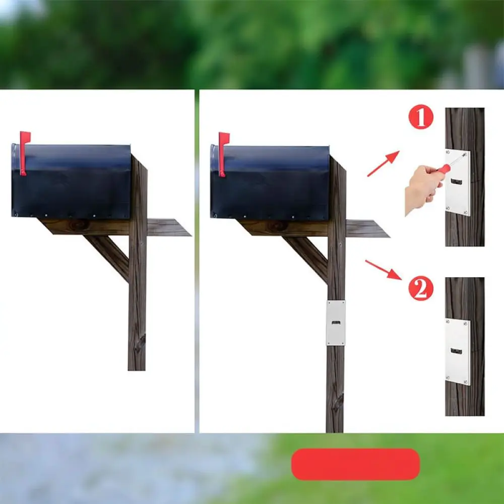 Outdoor Wood Post Extension Bracket For 4x4 Post Mailbox Pole Strengthening Connector Garden Fence Raising Tool
