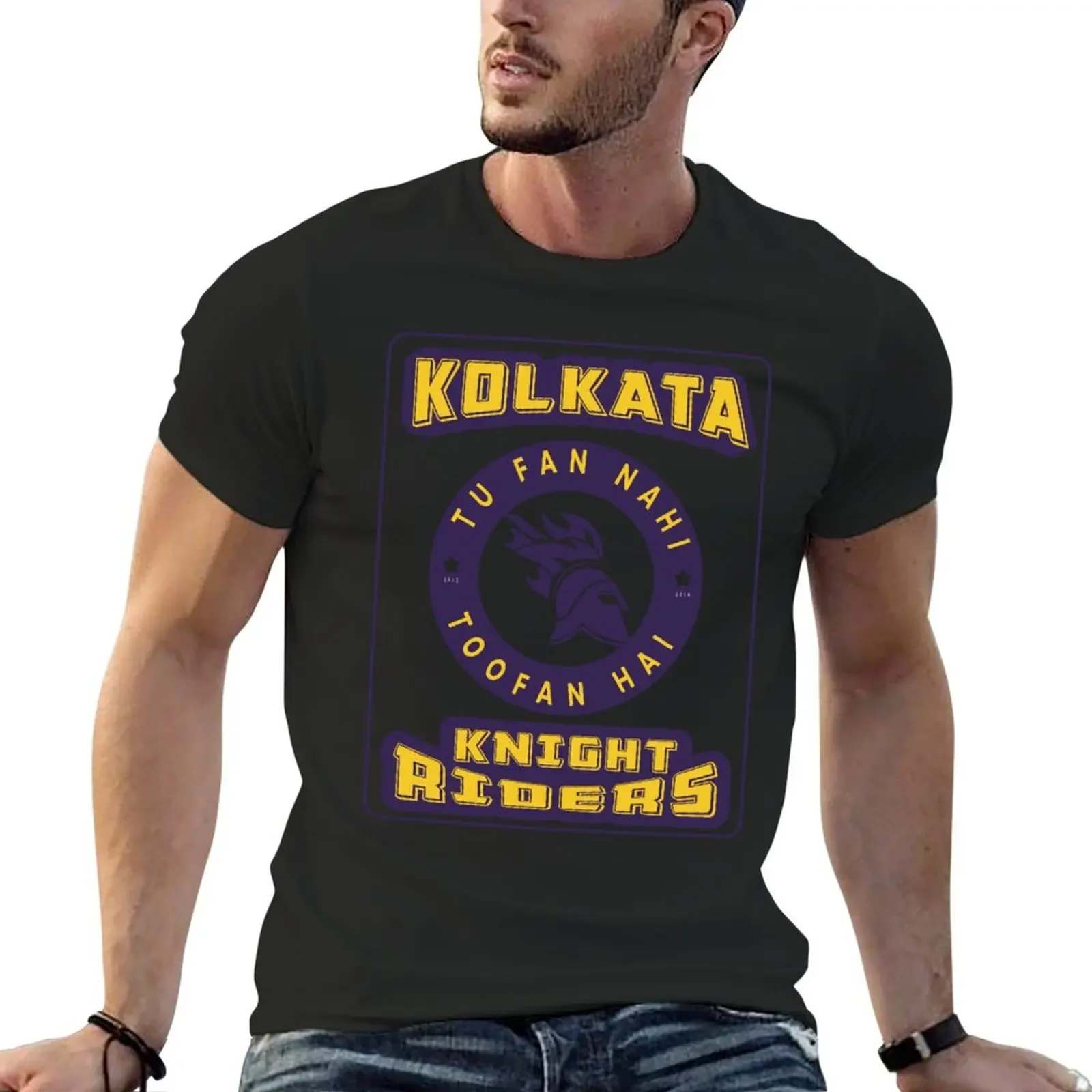 KKR Kolkata Knight riders T-Shirt quick drying tops graphic tee shirt graphic t shirt vintage black t-shirts for men