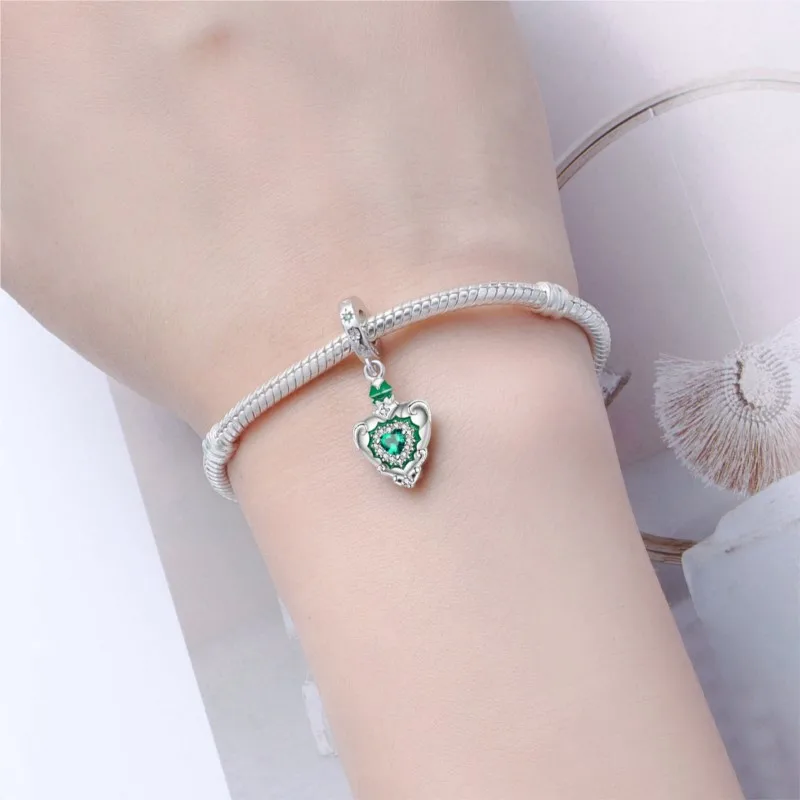 MISEFF 925 فضة زجاجة عطر كلاسيكية قلادة جالبة للحظ الخرز صالح قلادة أساور أصلية مجوهرات هدايا الفتيات