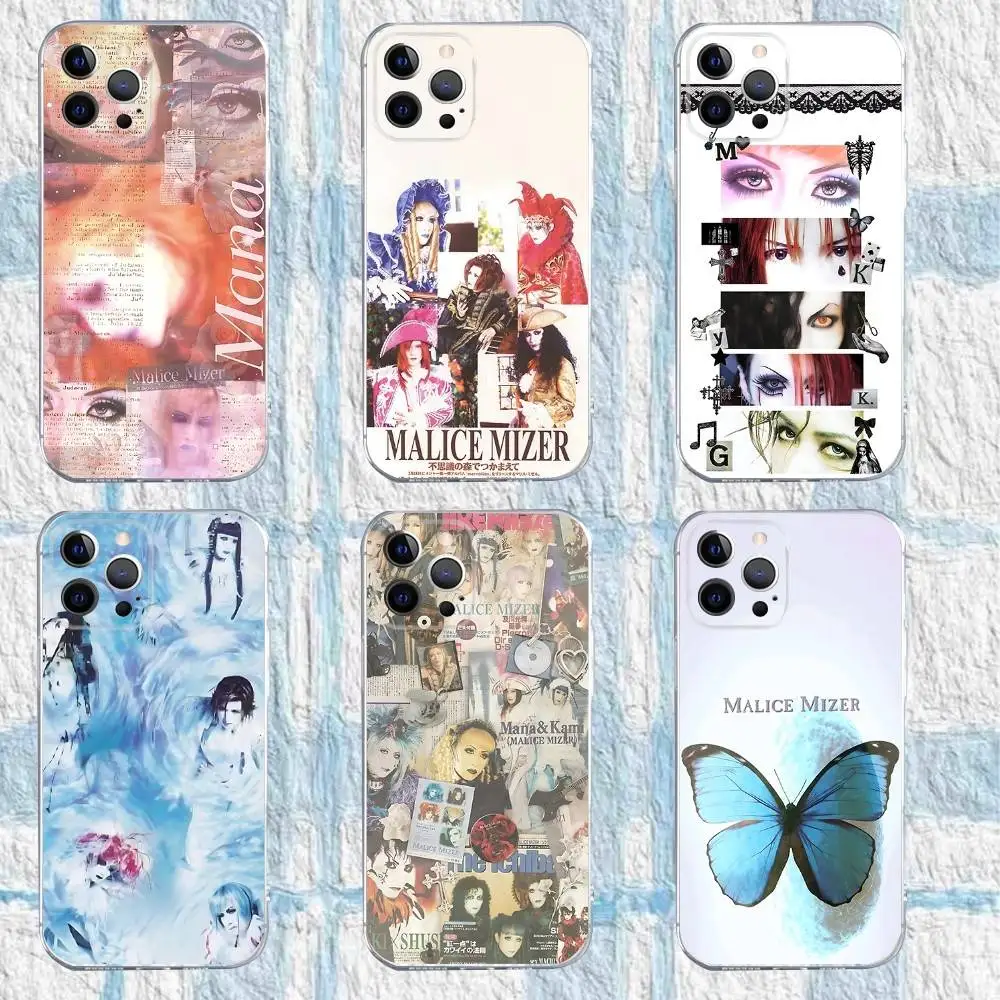 

M-Malice M-Mizer Band Phone Case For iPhone 17,16,15,14,13,12,11 Pro,Max,Plus,X,XS,XR,SE4,E Mini Transparent Soft Cover