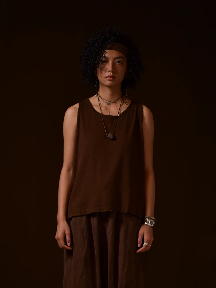 

Вязаный шерстяной жилет оригинального дизайна, цветной, с круглым вырезом, без бретелей, женская летняя нижняя одежда, прямой крой, 100% шерсть